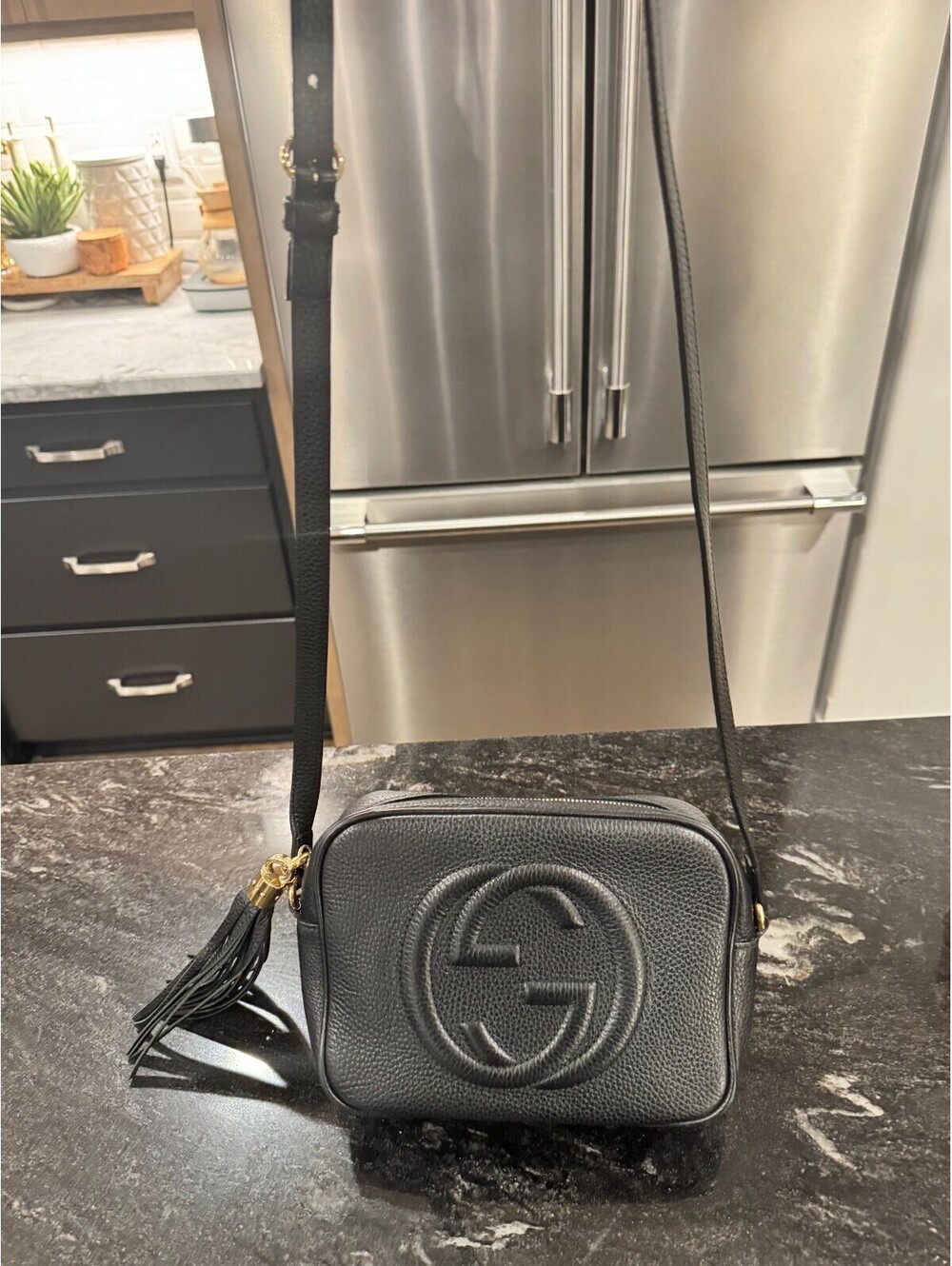 GUCCI Soho Disco Shoulder Bag Camera Bag Crossbody Black